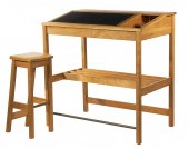 CUSTOM DESK WITH STOOL BY THE