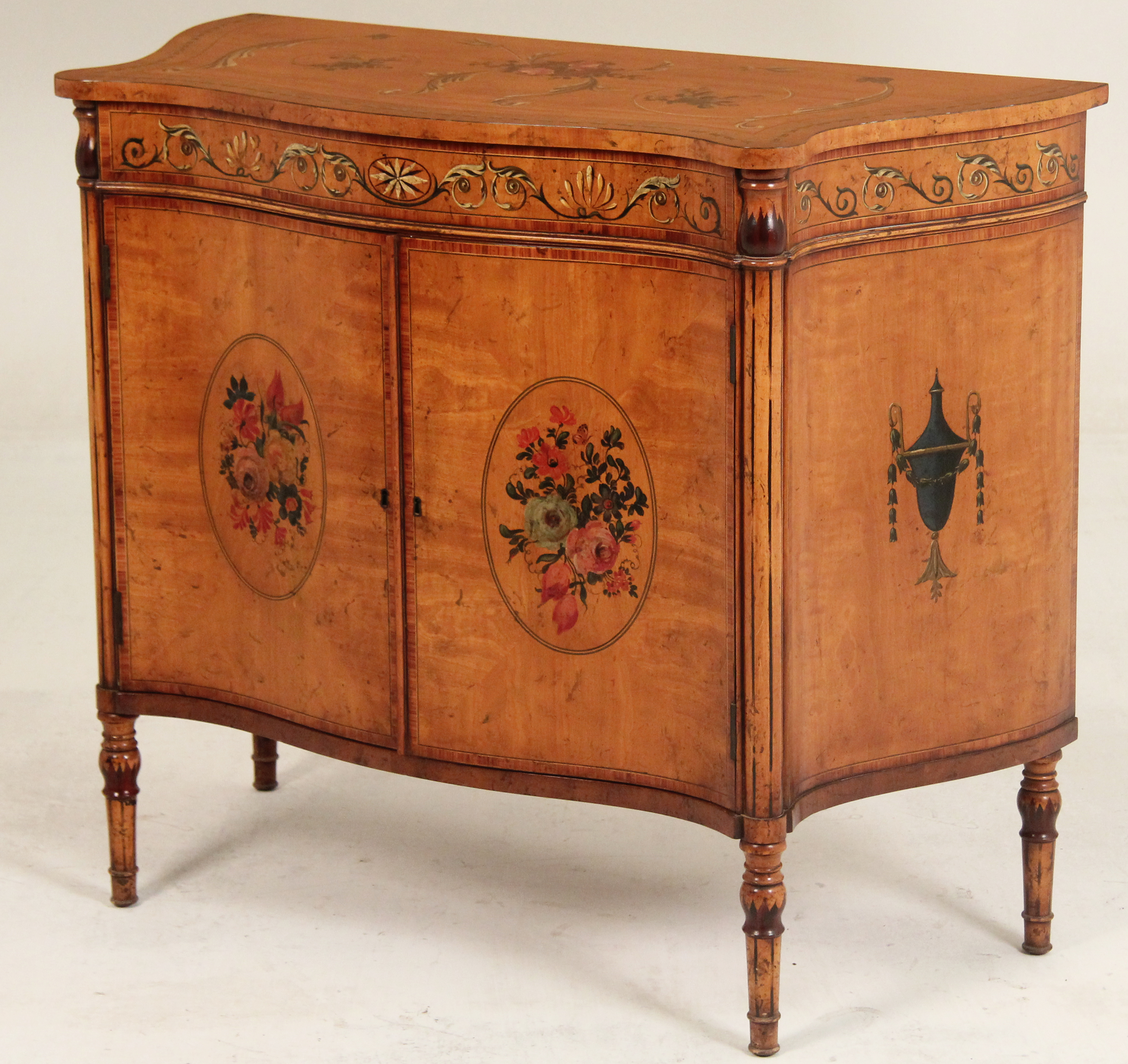 CUSTOM ENGLISH SATINWOOD SERPENTINE