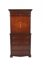 CUSTOM INLAID MAHOGANY DROP-FR