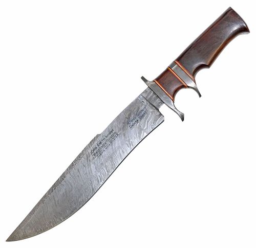 CUSTOM JOHN W. SMITH DAMASCUS BLADE