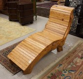 CUSTOM JUNIPER WOOD LOUNGE CHA