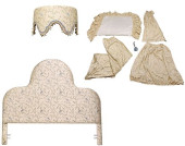 CUSTOM KING-SIZED SILK-UPHOLST
