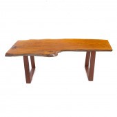 CUSTOM LIVE EDGE BENCH WOODEN