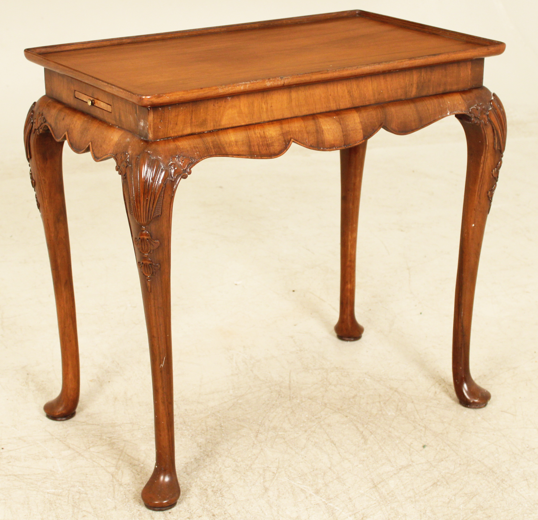 CUSTOM MADE  QA WALNUT SILVER TABLE
