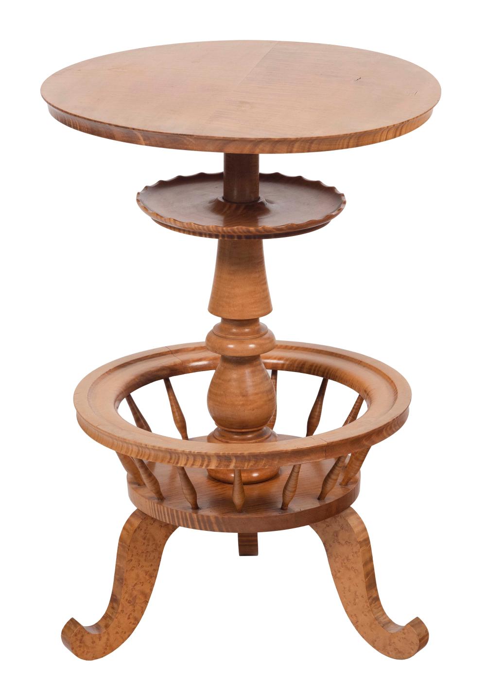CUSTOM-MADE THREE-TIER WHATNOT 20TH