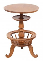 CUSTOM-MADE THREE-TIER WHATNOT
