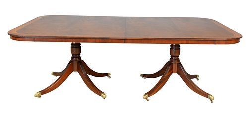 CUSTOM MAHOGANY DINING TABLE WITH
