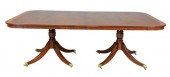 CUSTOM MAHOGANY DINING TABLE W