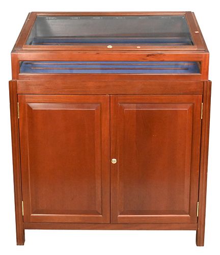 CUSTOM MAHOGANY DISPLAY CABINET