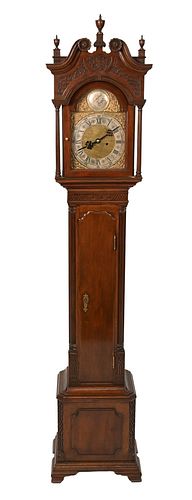 CUSTOM MAHOGANY GRANDMOTHER'S CLOCK