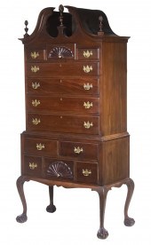 CUSTOM MAHOGANY HIGHBOY Chippe