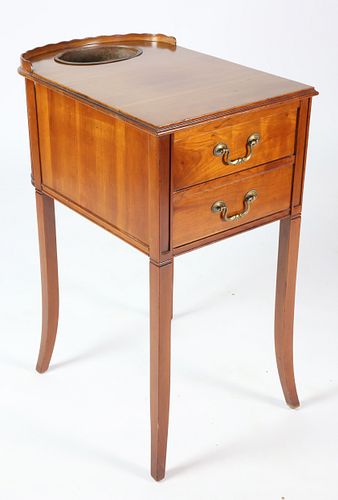 CUSTOM MAHOGANY TWO DRAWER