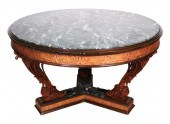 CUSTOM MARBLE & MAHOGANY CENTE