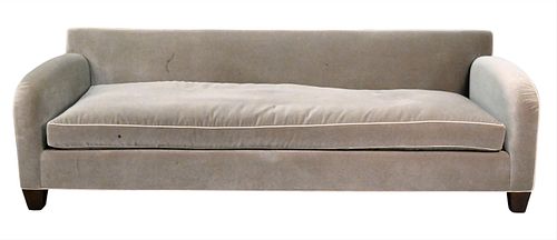 CUSTOM MOHAIR UPHOLSTERED