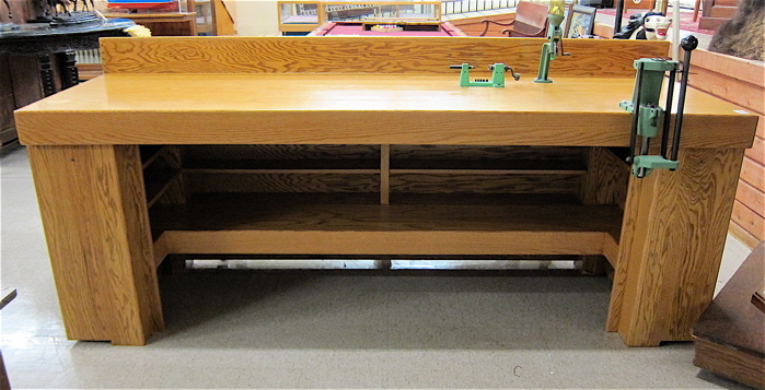 CUSTOM OAK GUNSMITH WORK BENCH