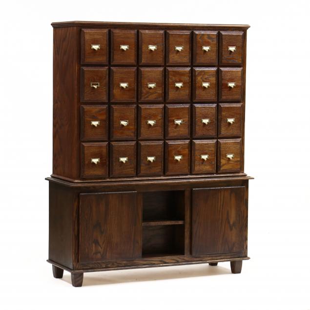CUSTOM OAK STORAGE CABINET Late