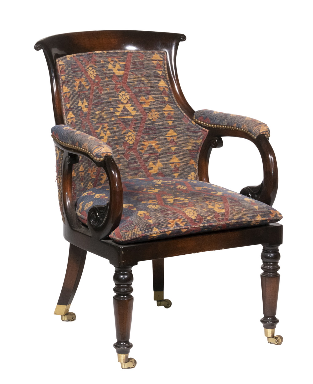 CUSTOM OFFICE ARMCHAIR IN EMPIRE