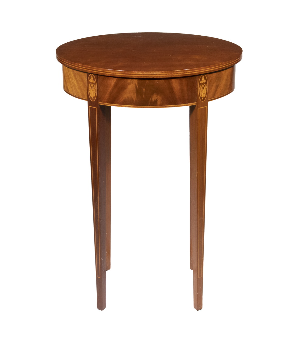 CUSTOM OVAL HEPPLEWHITE STAND