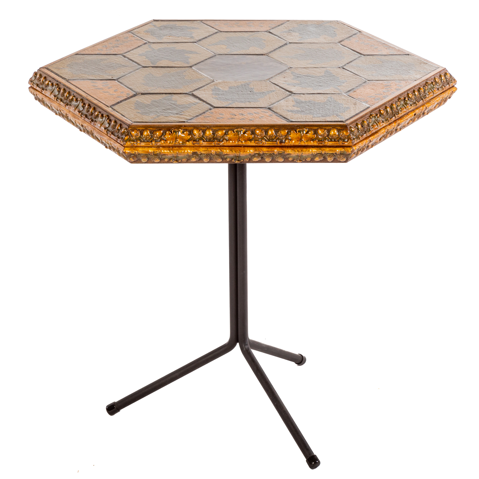 CUSTOM PAINTED HEXAGONAL TABLE 21st