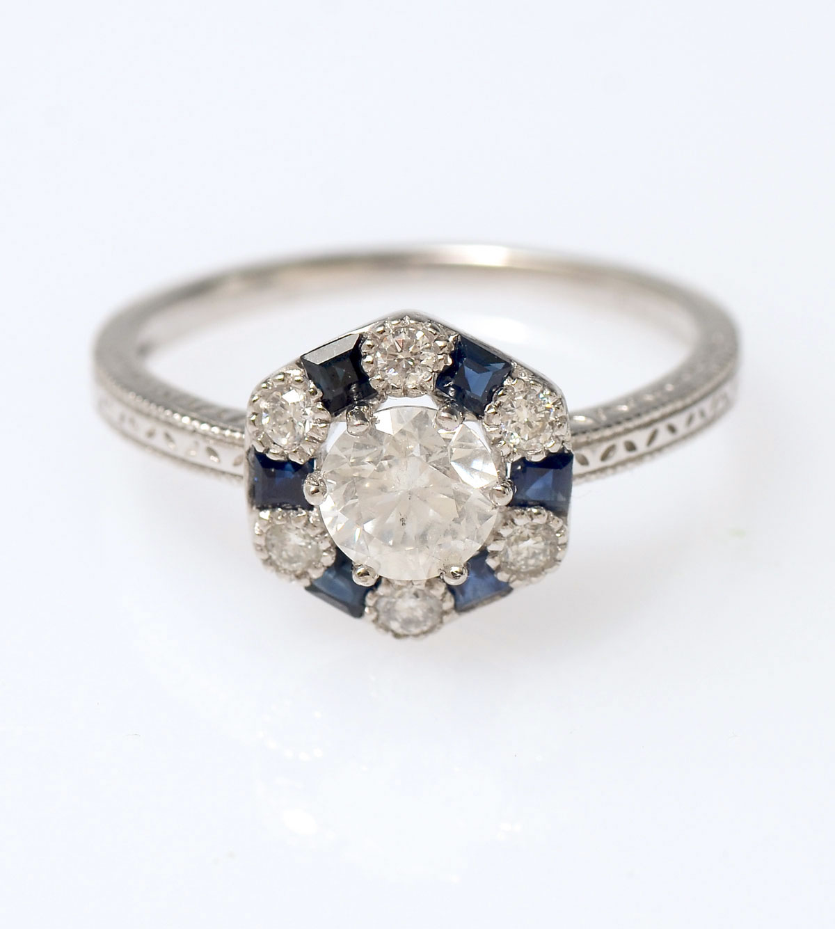 CUSTOM PLATINUM SAPPHIRE &
