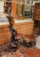 CUSTOM REDWOOD BURL FLOOR LAMP