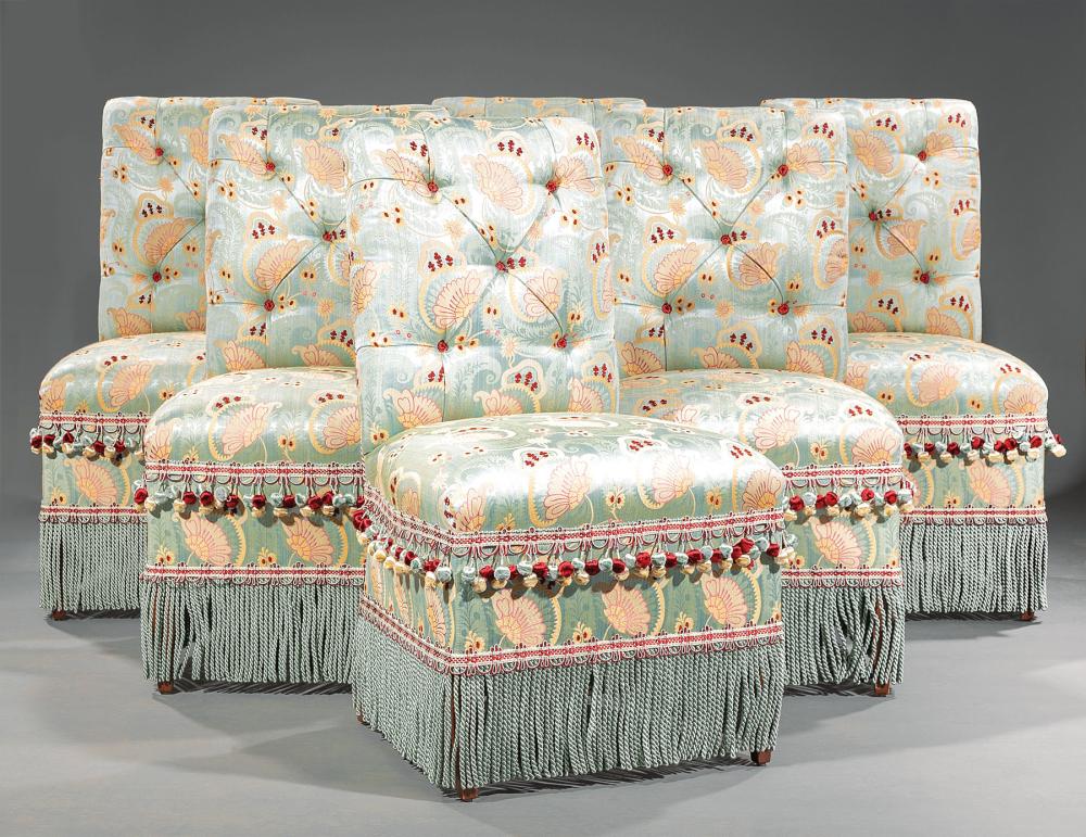 CUSTOM SCALAMANDRE UPHOLSTERED SIDE