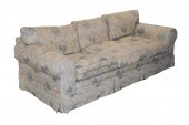CUSTOM SKIRTED SOFA & THROW PI