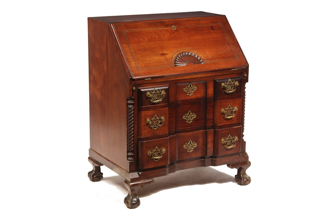 CUSTOM SLANT FRONT DESK - 1920s