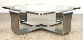 CUSTOM STEEL GLASS TABLE GEOFF