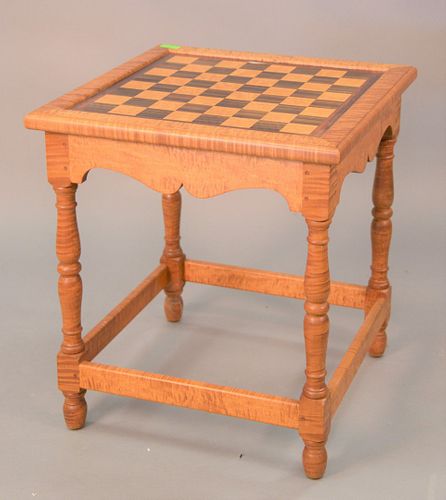 CUSTOM TIGER MAPLE TABLE HAVING