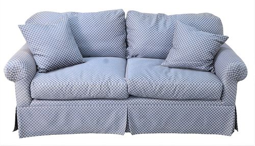 CUSTOM TWO CUSHION LOVESEAT, IN