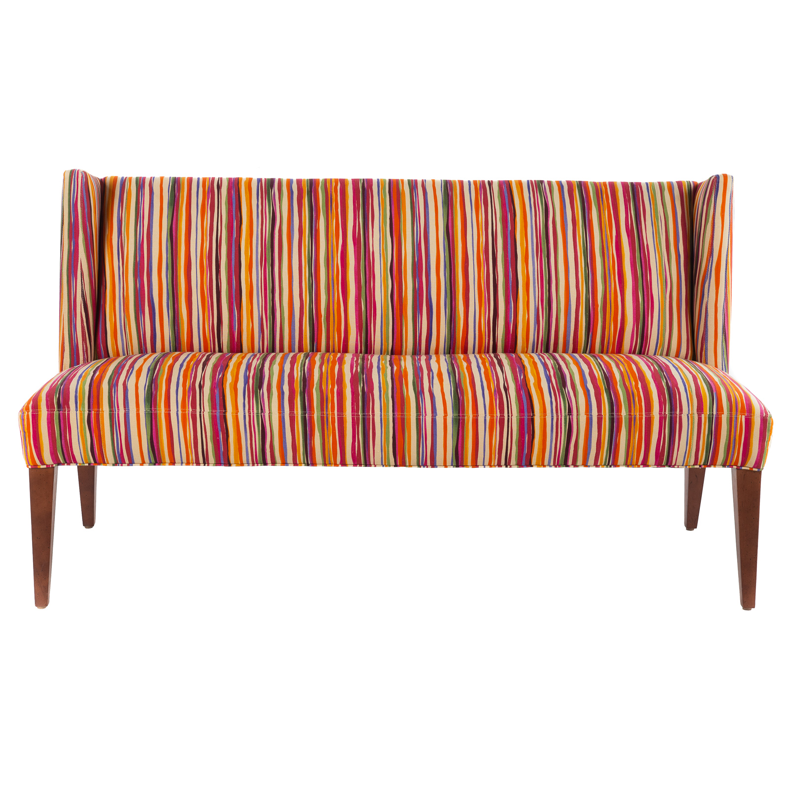 CUSTOM UPHOLSTERED WING BACK SETTEE