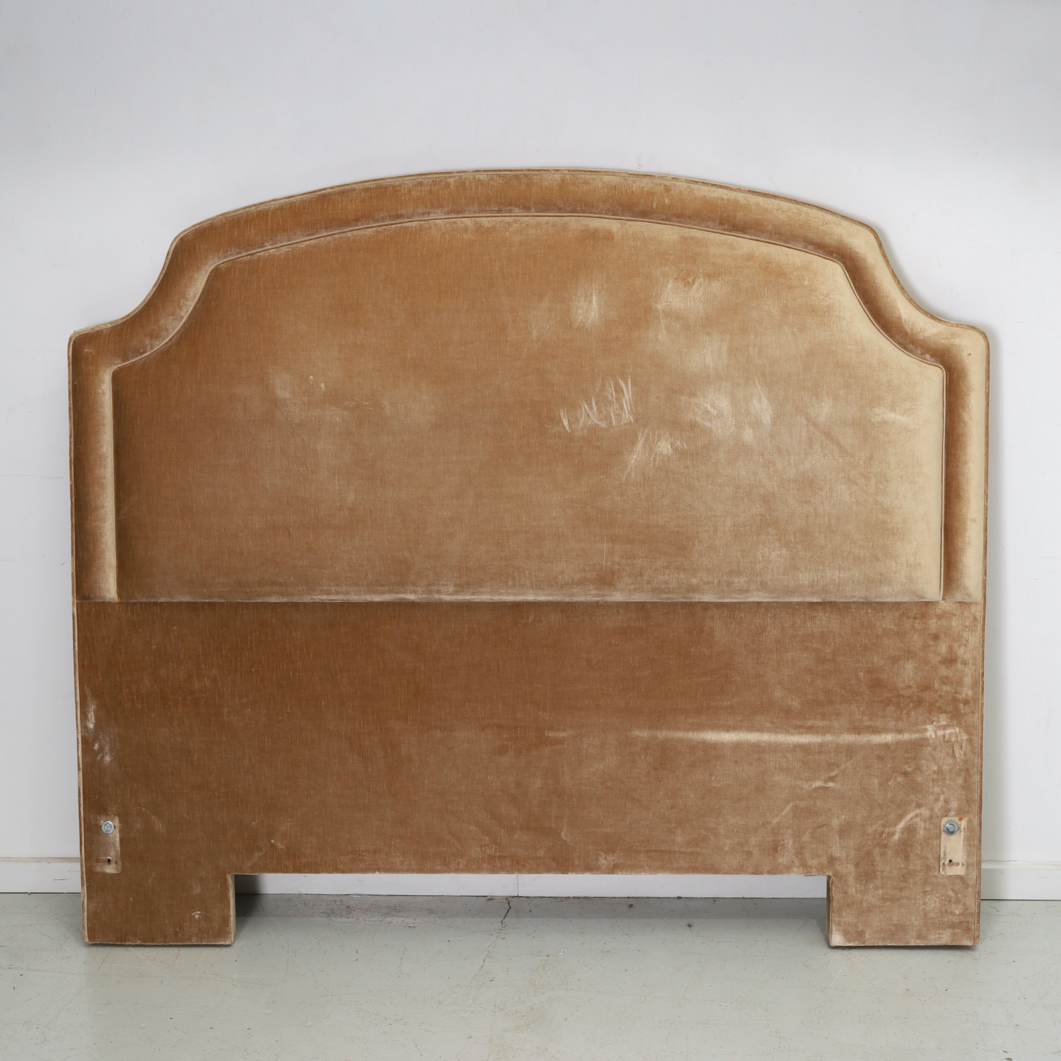 CUSTOM VELVET UPHOLSTERED QUEEN