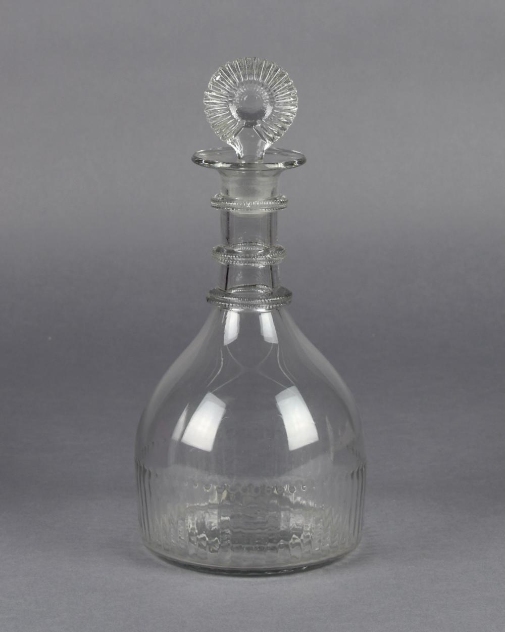 CUT AND BLOWN GLASS DECANTER 9