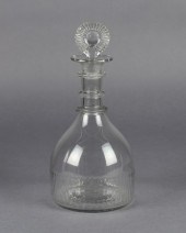 CUT AND BLOWN GLASS DECANTER 9