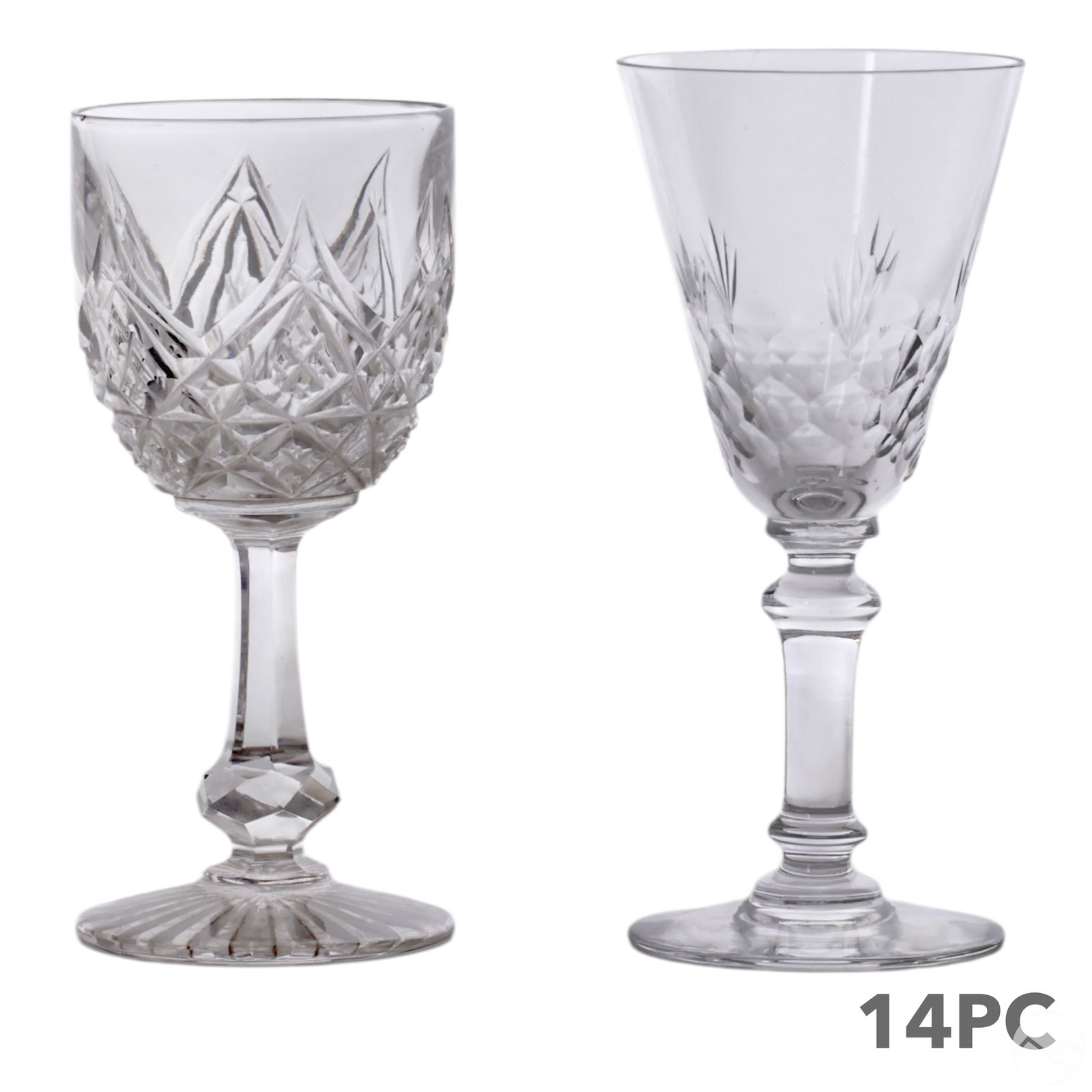 CUT CLEAR CRYSTAL STEMMED CORDIAL