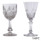CUT CLEAR CRYSTAL STEMMED CORD