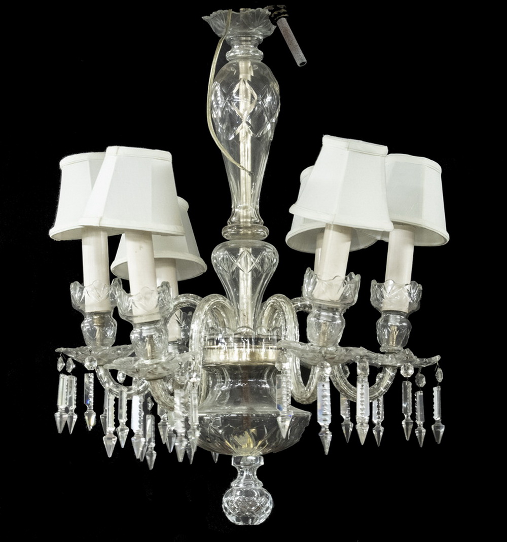 CUT CRYSTAL 6-ARM CHANDELIER