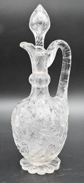 CUT CRYSTAL AND ETCHED DECANTE