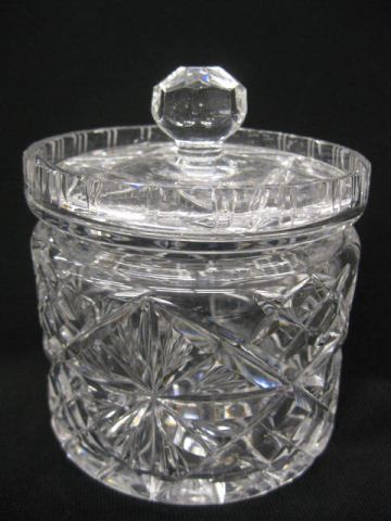 Cut Crystal Biscuit Jar star top