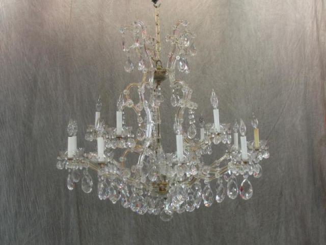 Cut Crystal Chandelier. Large