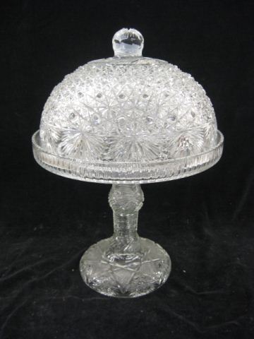 Cut Crystal Covered Dessert Stand
