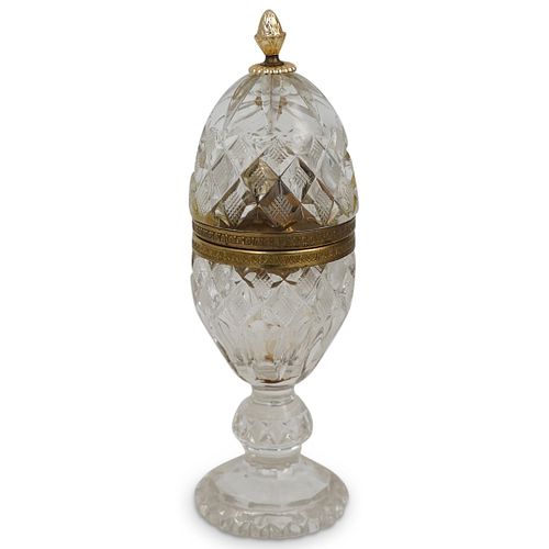 CUT CRYSTAL EGG SHAPED LIGHTER
