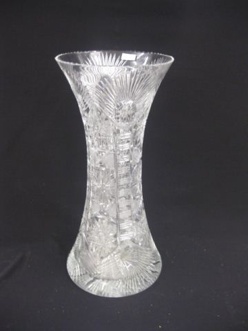 Cut Crystal Floor Vase elaborate