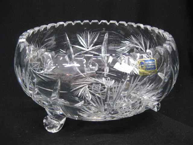 Cut Crystal Footed Bowl pinwheel