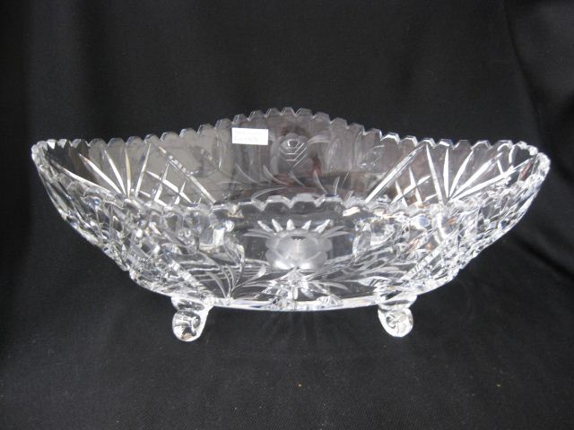 Cut Crystal Oval Centerpiece Bowl