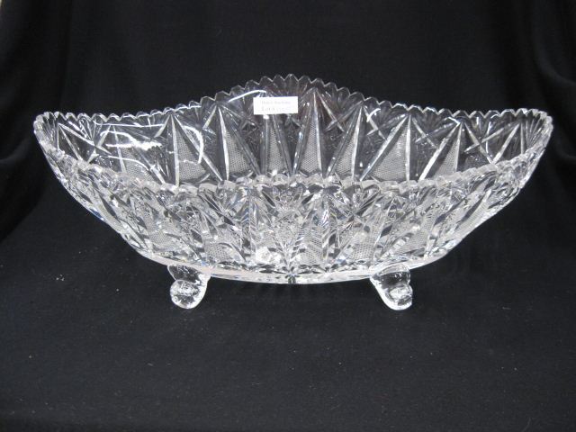 Cut Crystal Oval Centerpiece Bowl