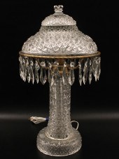 CUT CRYSTAL PARLOR LAMP CUT CR