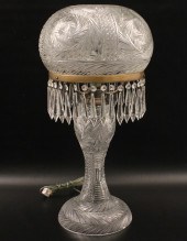 CUT CRYSTAL PARLOR LAMP CUT CR