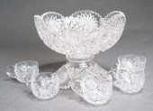 CUT CRYSTAL PEDESTAL PUNCH BOW